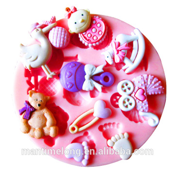 3D Food Silicone Baby/Bear/Foot/Birds Shape cake silicone mold cake mold hand shape mold cake