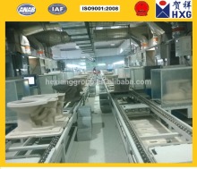 semi-checking line for green base of sanitary ware