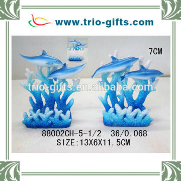 polyresin dolphin card holder