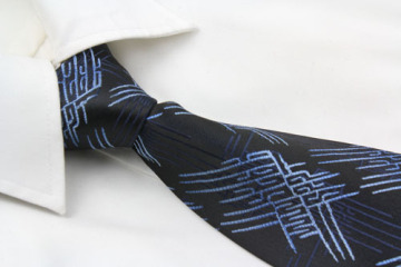 Black and Blue Square Design Necktie