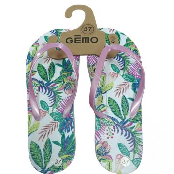 Tropiska tryck damer flip flops