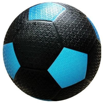 Black Color Blue Panel Rubber Football Sporting