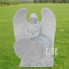 High Quality marble angel carved memorial stone monuments headstones