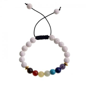 7 Chakra Reiki Healing Stone Woven Bracelet