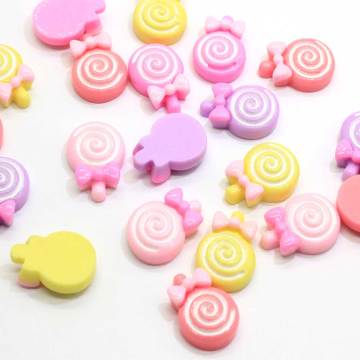 Kawaii Candy Cabochon Flatback Beads 100 unids / bolsa para adornos de mesa de nevera juguete para niños DIY encantos lindos Slime