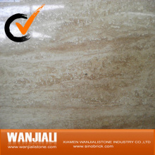 Beige travertine marble slabs
