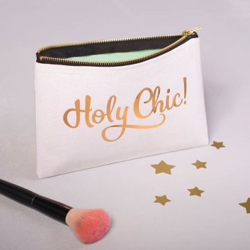 Fashion promotional organic cotton makeup bag