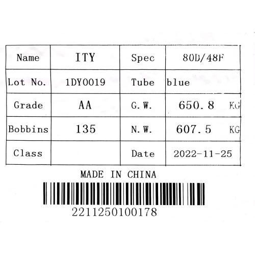 Polyester ity 80d/48f