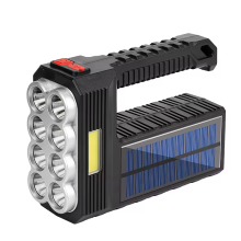 High-Power Waterproof 8 LED Solar Flashlight: Ideal for Outdoor Camping