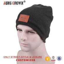 custom wholesale striped ski beanie hat