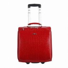 Wheeled Laptop Bag with Croco PU Material