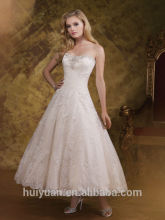 beautiful white full lace sleeveless beaded feathered wedding gowns