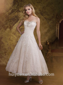 beautiful white full lace sleeveless beaded feathered wedding gowns
