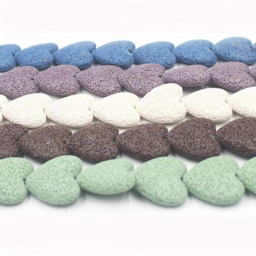 Multi-color fashion love decoration volcanic stone