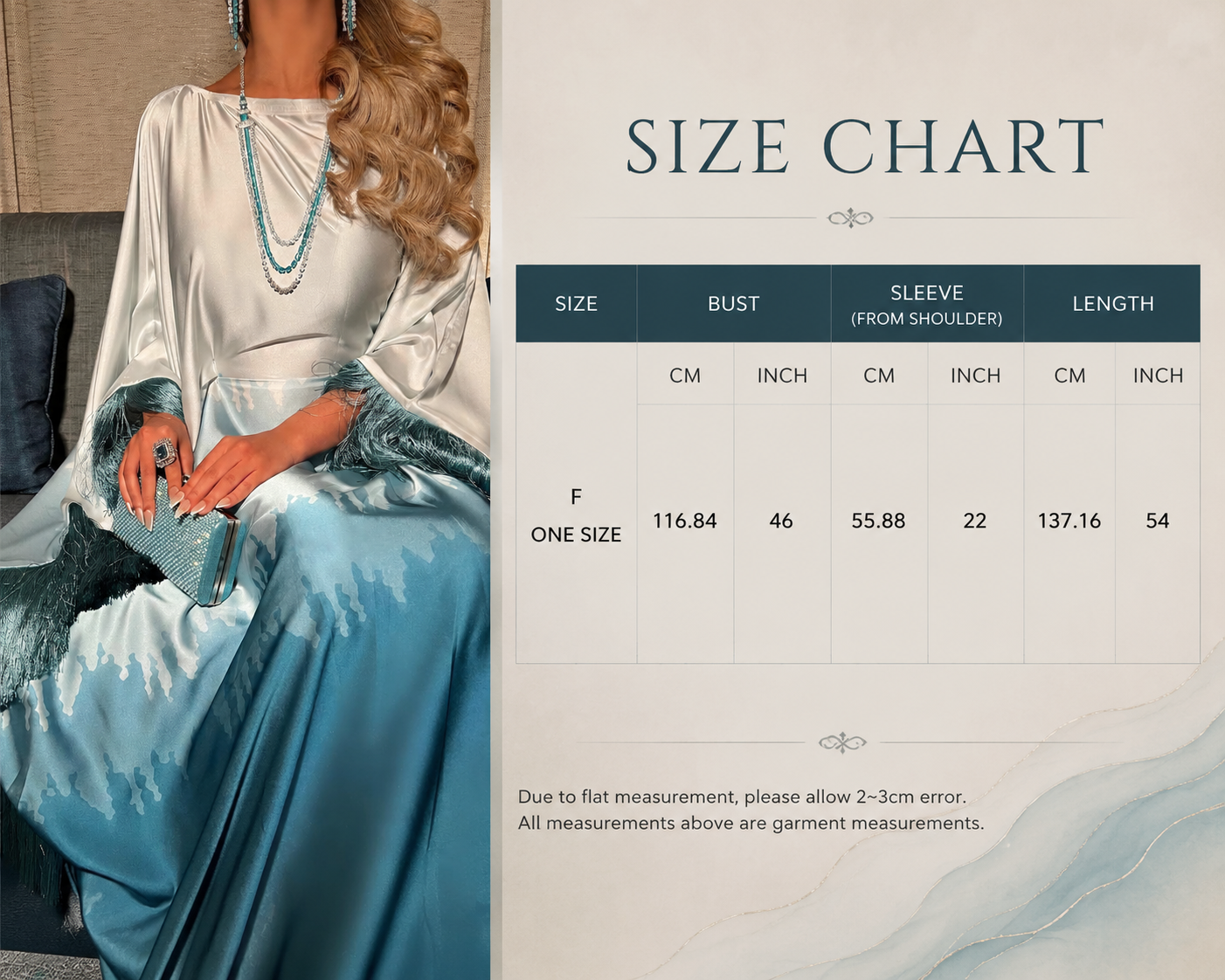 لباس عبایی چاپ منگوله ای گرادیان Tassel Gradient Print Abaya Dress
