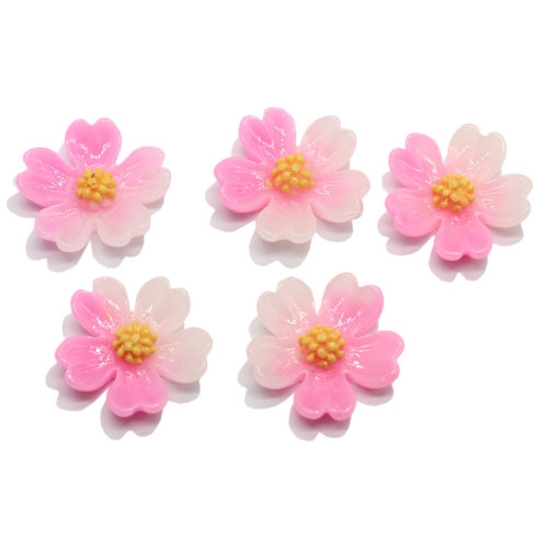 Pretty Gradient Kleurrijke Bloem Cherry Slime Filler Charms Simulatie Sakura Hars Kralen Home Schoenen DIY Ornament Accessoire