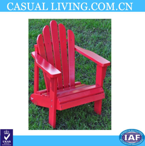 Outdoor Red Wooden Adirondack Chair