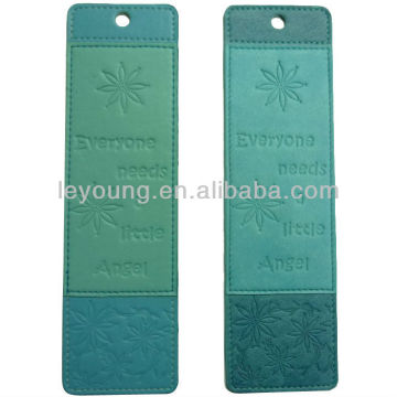 Shaped Embossed leather book marks for gift