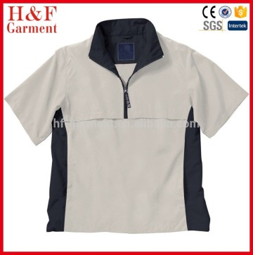 100 polyester Golf shirt zipper up windproof waterproof