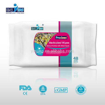 OEM Flushable Medicated Wipes,adult flushable wet wipes