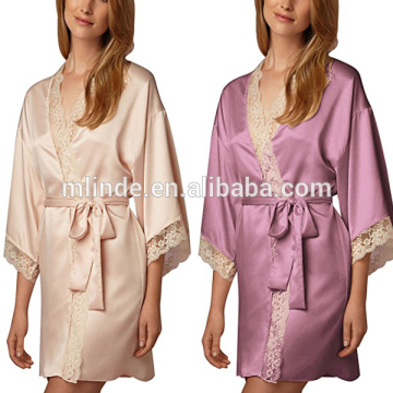 Western Women Clothing Fashion Wholesale Women's French Romantic Lace Wedding Shower Robe Bridesmaid Robes Suppliers