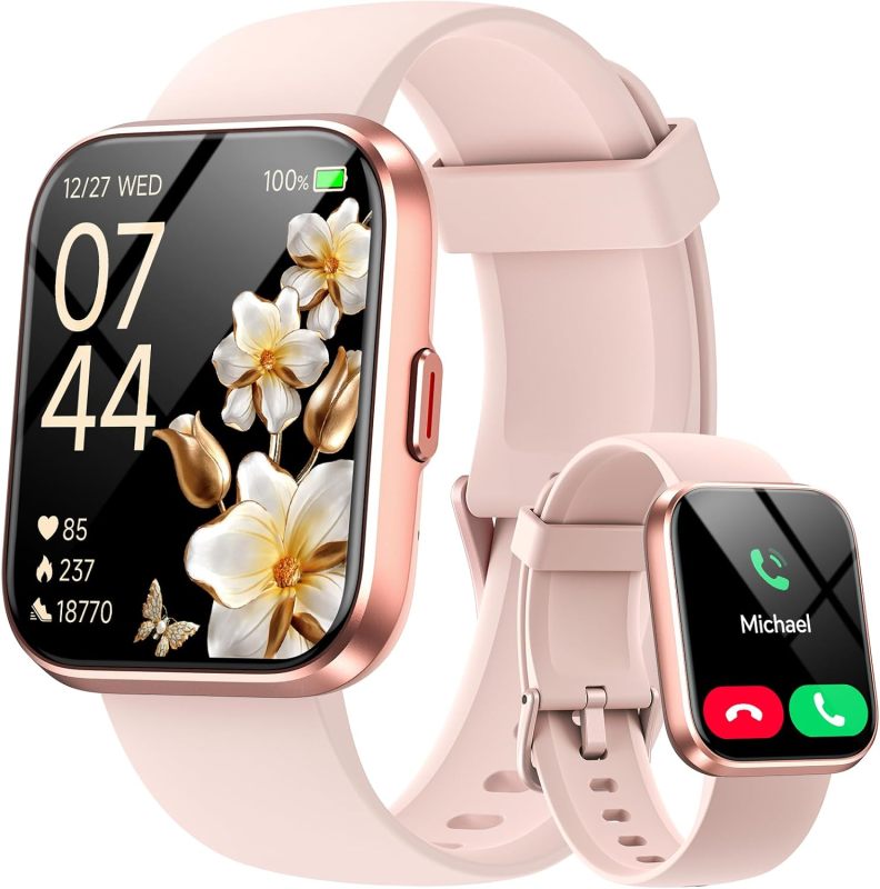 1.85" Smart Watch for Women,3ATM Waterproof,Heart Rate & Sleep Monitor,120+ Sport Modes,Step Counter for iPhone Android
