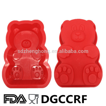 Teddy bear shape food grade silicone soap molds cake mold