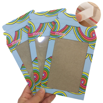 Wholesale Custom Printed Rigid Envelopes with PVC Window for Eyeshadow Packaging