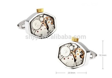 Men Accessories Clock Mechanism Watch Movement Cufflinks