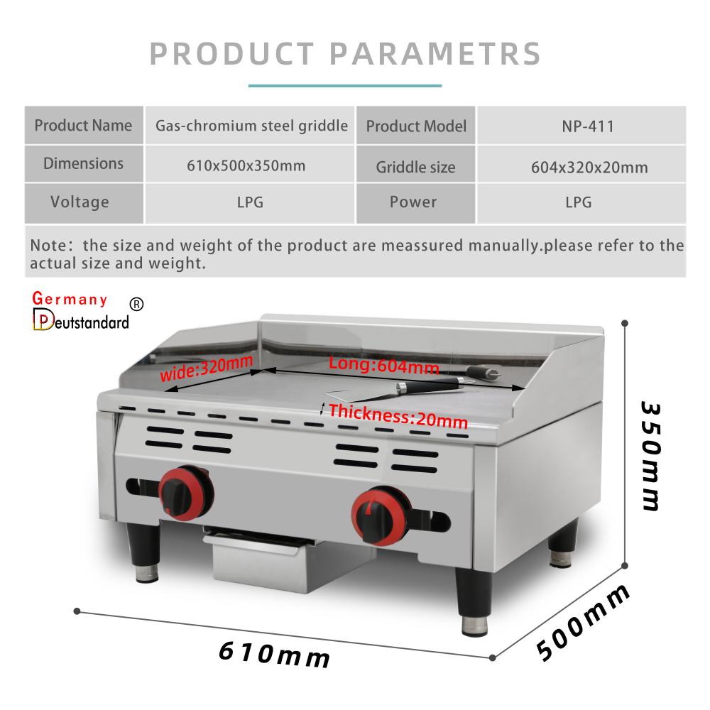 Nouvelle machine commerciale de fabricant de gril de plaque chauffante de prix d&#39;usine de plaque chauffante à gaz