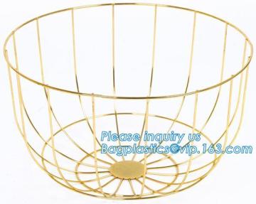 Home Suppiles, Metal Wire Fruit Basket, wood picnic basket