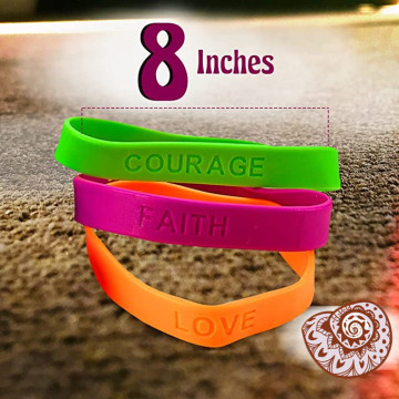 Custom Rubber Bracelets with Sayings Diameter Wristband