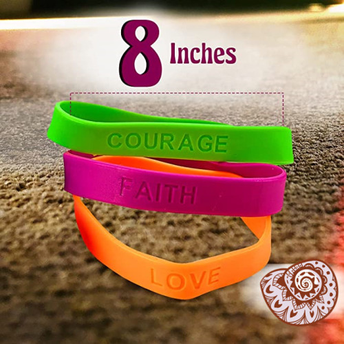 Custom Rubber Bracelets with Sayings Diameter Wristband