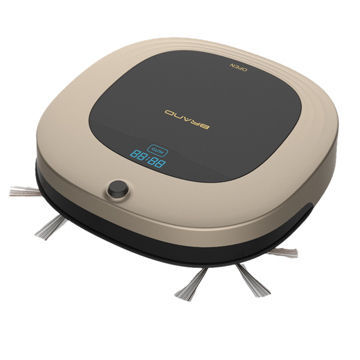 Robotic intelligent vacuum cleaner with low noise, virtual wall detector and non-marring bumper