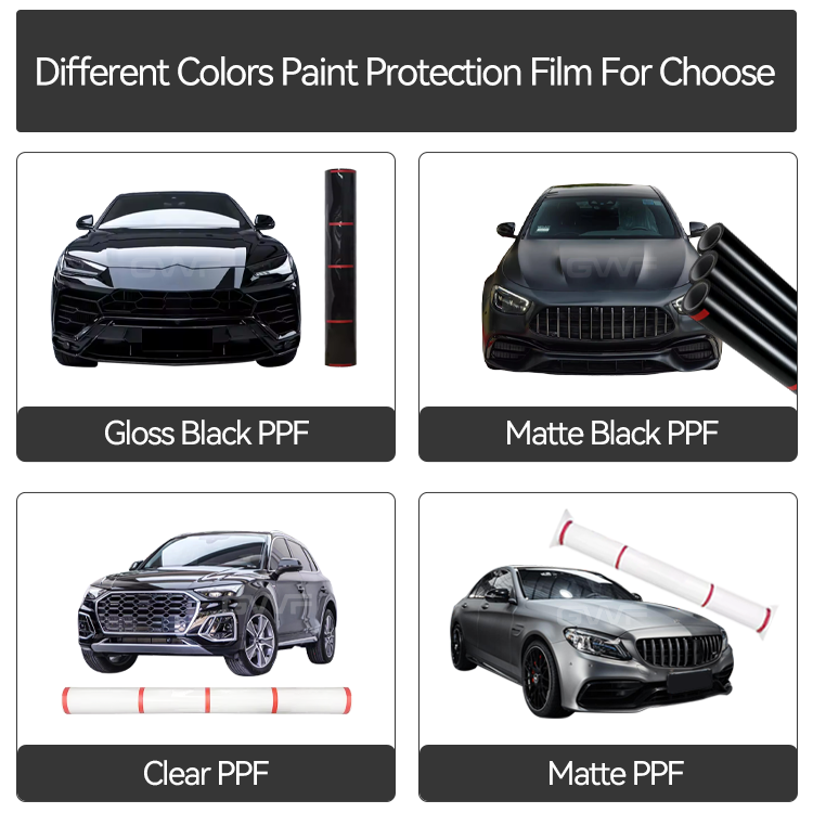 Película de protección de pintura negra de brillo súper brillante