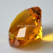 Wholesale amber crystal diamond paperweight 60mm wedding gift