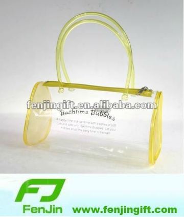 Clear vinyl pvc zipper bags with handles