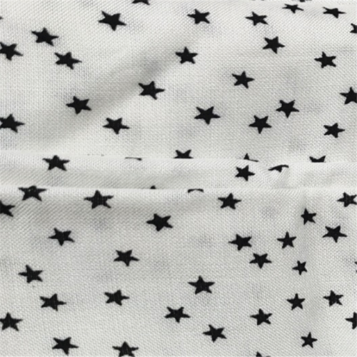 Tessuto per gonna tessuto con stampa stelle Challis in rayon fantasia