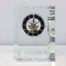 Conda Square crystal clock,crystal skeleton clock