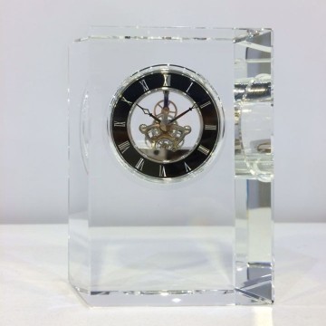 Conda Square crystal clock,crystal skeleton clock