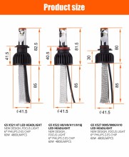 Good heat dissipation 60W car luxeon led headlight Phillips led kits for Toyota Honda