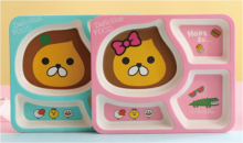 Bright Color Bamboo Plates for Toddler