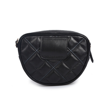 Lamp Leather Weave Grid Bag Black Mini Bag