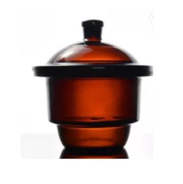 Amber Glass Desiccator with Porcelain Plate 120mm