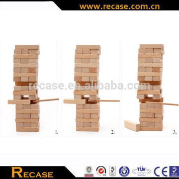 Wooden Towering Blocks Colorful Jumbling Tower