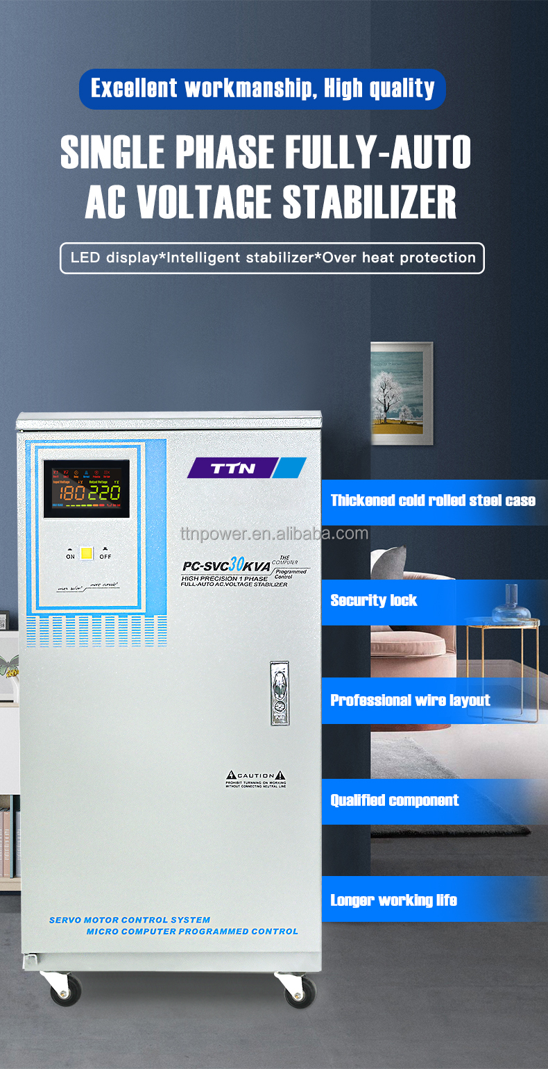 TTN PC-SVC30KVA Single Phase Servo Motor Voltage Stabilizer /AVR