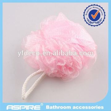 white mesh bath sponge