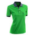 Polo chemise personnalisée manches courtes, coutures multicolores