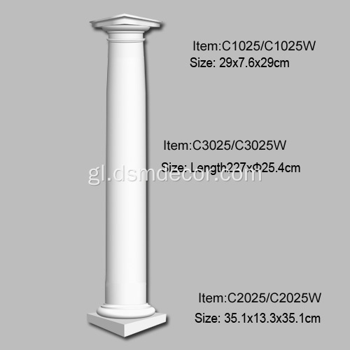 Columnas toscanas para interior e exterior