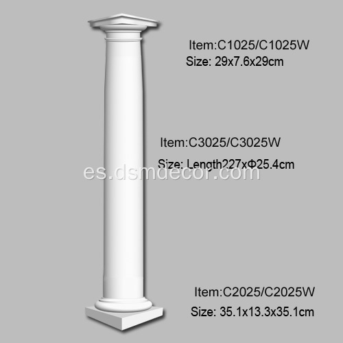 Columnas toscanas para interior y exterior